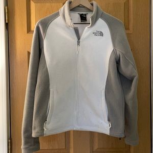 North Face White/Grey Fleece